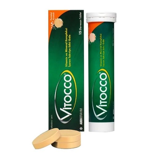 Vitocco Vitamin Mineral İçeren Takviye Edici Gıda 15 Efervesan Tablet